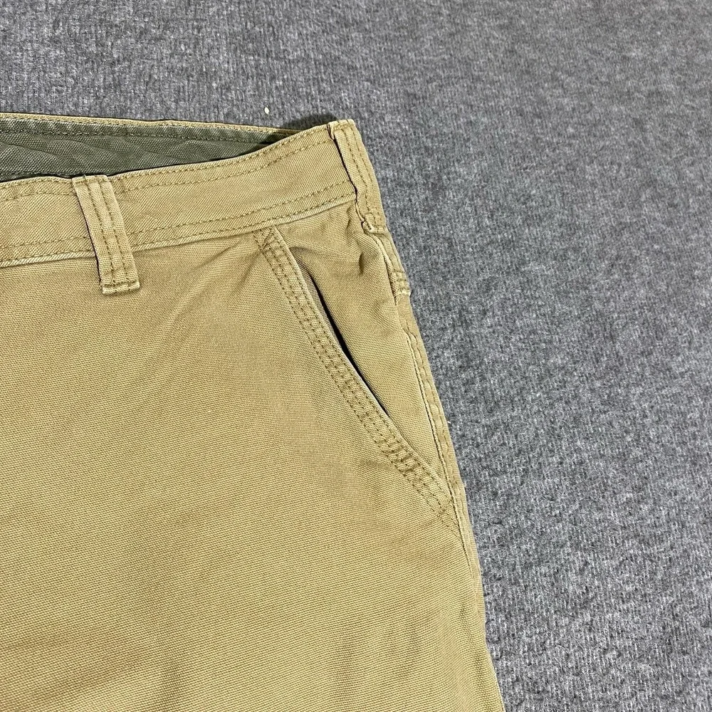 GH Bass & Co Mens Canvas Work Pants Tan Brown 40x30 Straight Leg Utility Skater